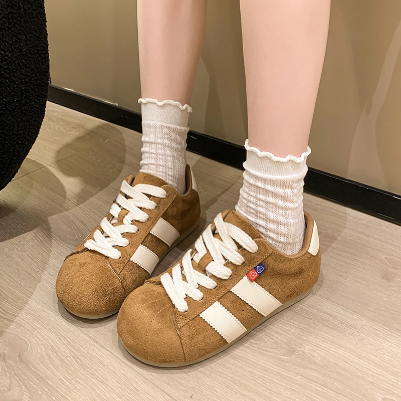 

Женская обувь, трендовые повседневные кроссовки 2024, удобные теннисные туфли на плоской подошве со шнуровкой, дышащие прогулочные кроссовки Zapatillas De Mujer