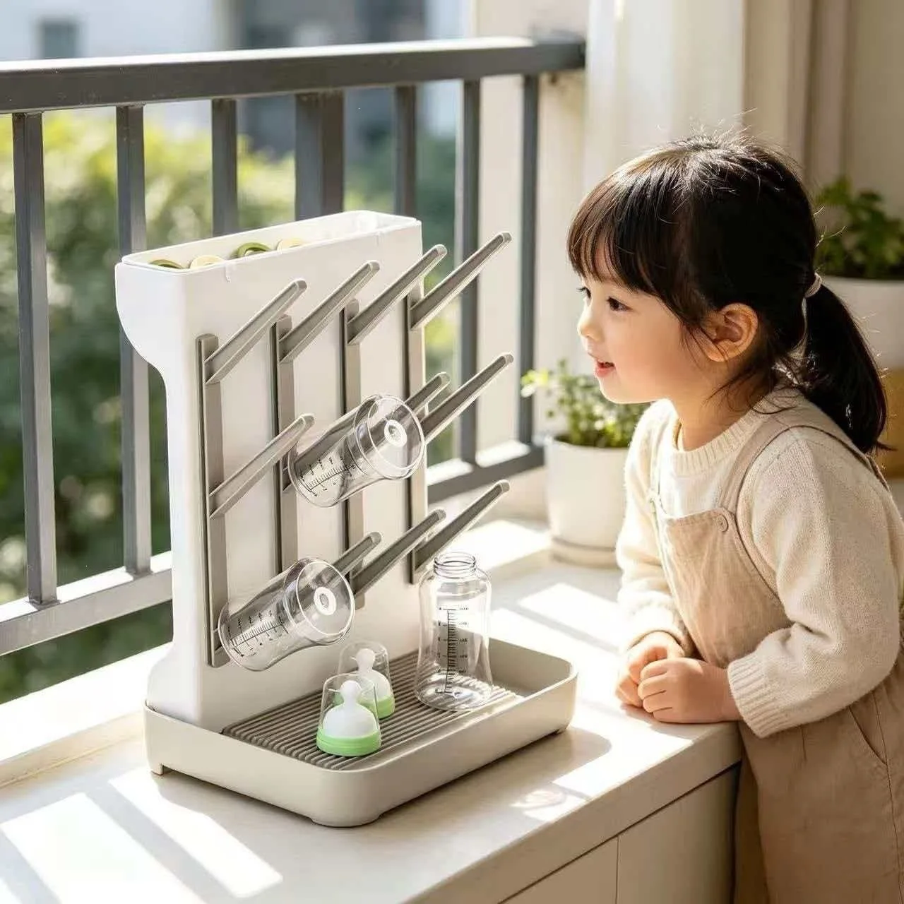 Baby Bottle Drying Rack Multi-layer Large Capacity Drying Stand for Cups Bowls and Accessories Space Saving Countertop Storage O