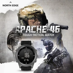 APACHE-Waterproof Digital Watch for Men, Army Watches, Altimeter, Barometer, Compass, Sport, Running, Swimming, 50m