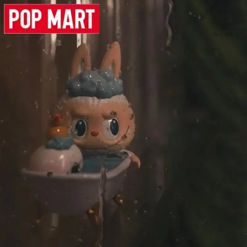 البوب مارت الوحوش Labubu فقاعة حمام أنيمي عمل الشكل الأصلي صندوق أعمى لعبة دمية مفاجأة صندوق غامض حلية التماثيل #3