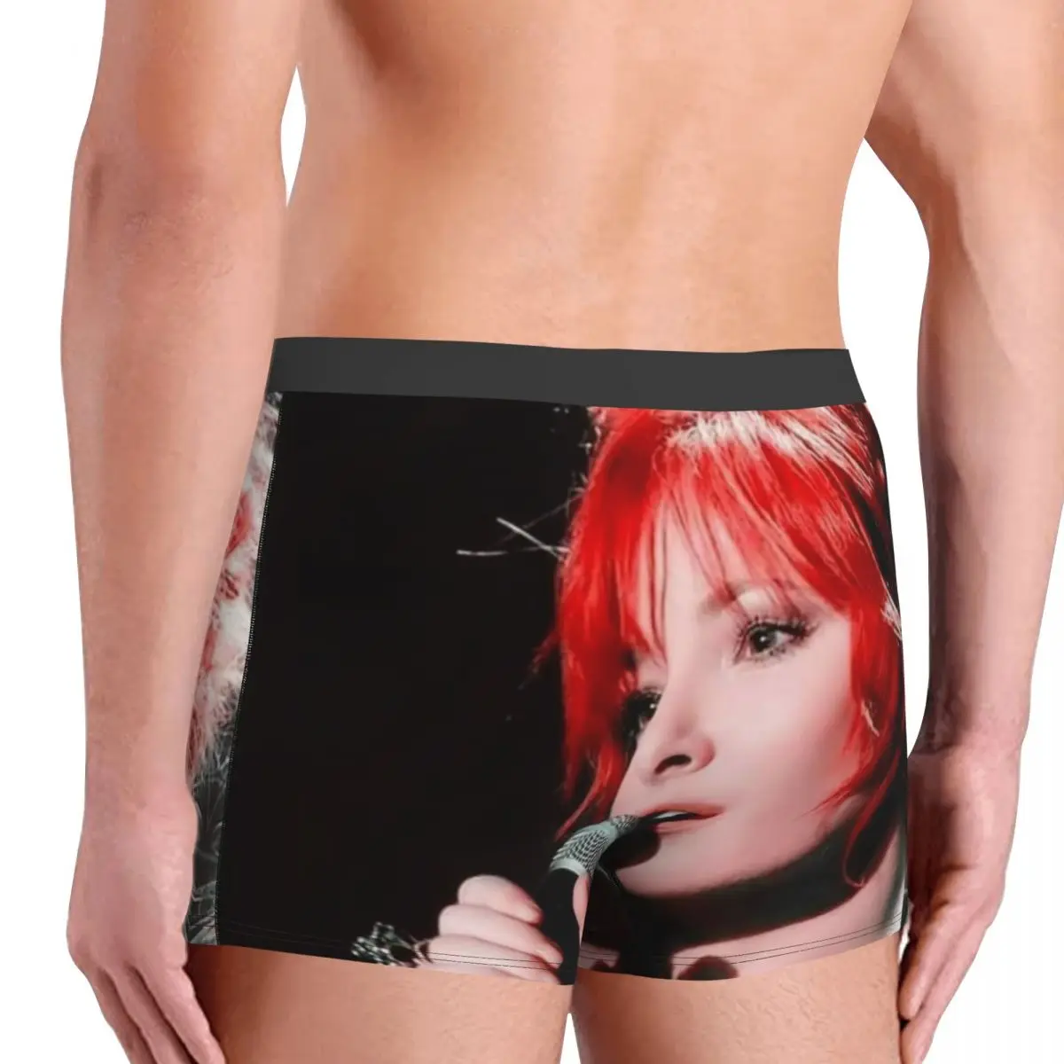 Beautiful Mylene Farmer Boxer Shorts For Men 3D Printed French Singer Underwear Panties Briefs Breathable Underpants