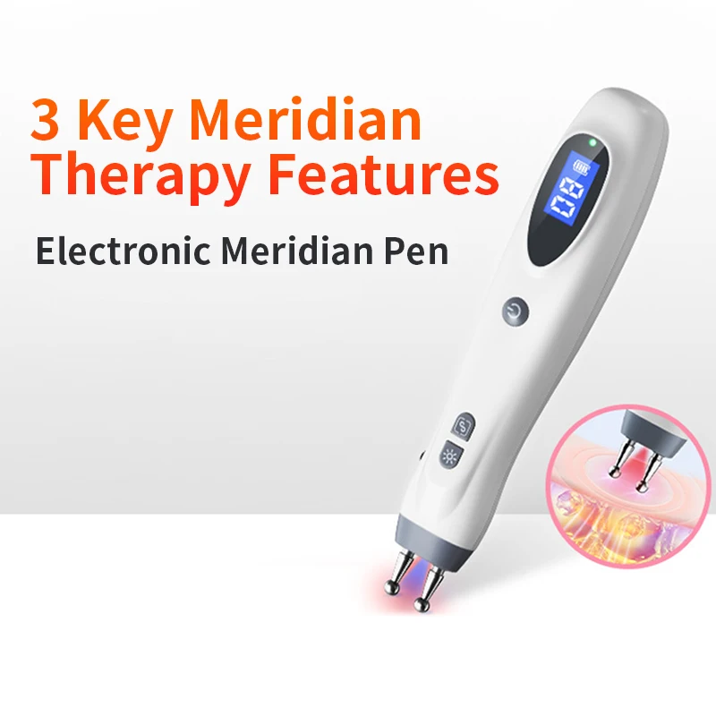 Double-Headed Meridian Pen Energy Therapy Device Factory Direct Automatic Acupoint Stick Electronic Acupuncture Massage Tool