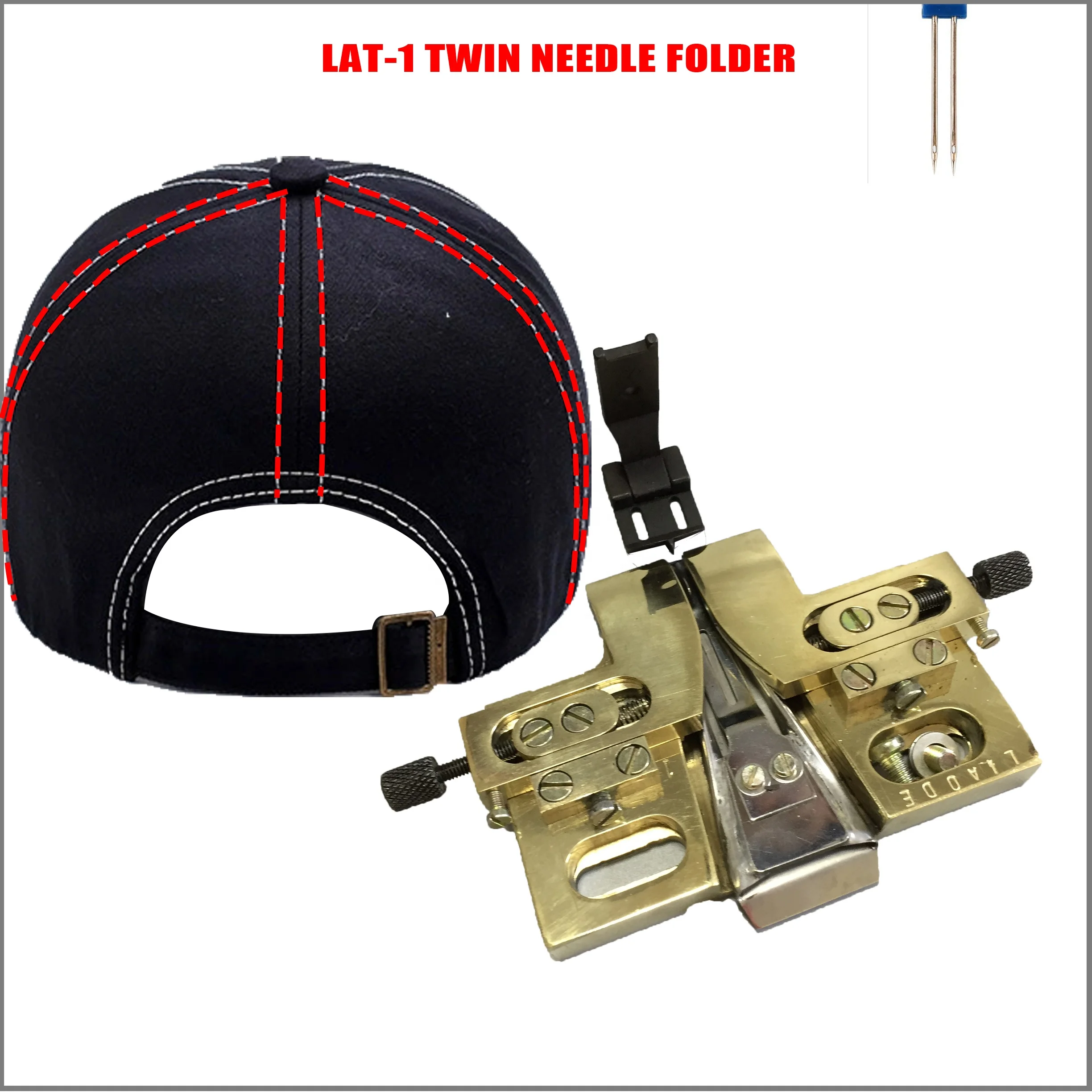 Promotion Twin Sewing Machine Folder Guide Binder for Useful Cap Making Machine