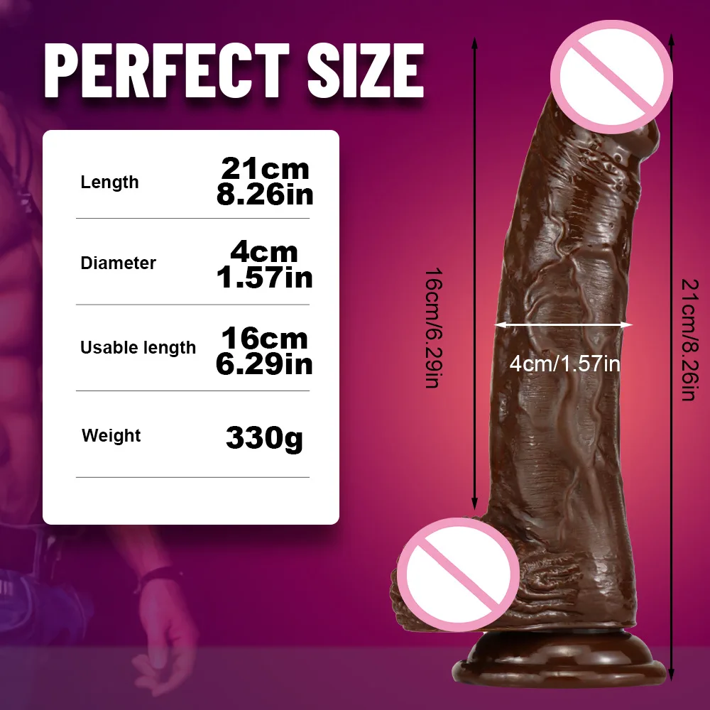 Black Realistic Dildo for Women, Realistic Suction Cup Anal Dildo Adult Sex Toys with Balls for Beginner G-spot Prostate Play