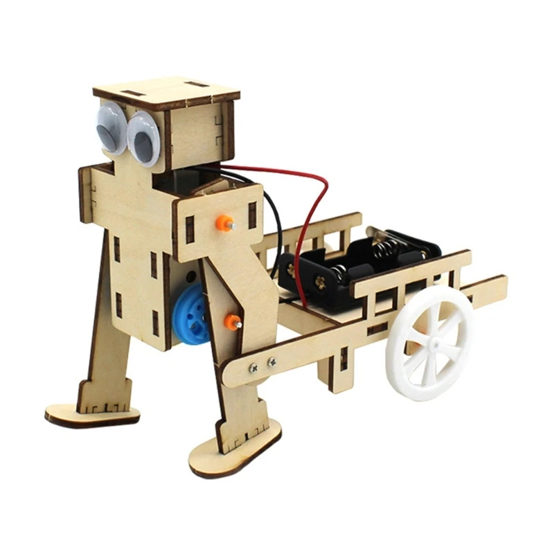 DIY Robot with Handcart Making Kits Science Invention for Students Primary and Secondary Schools Electric Robot Model