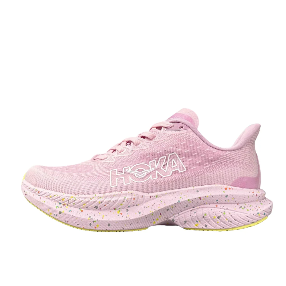 HOKA ONE ONE MACH 6 Women and Men Pink Colour Wear-resistant Breathable Lightweight Fabric Running Shoes 1147810-POH