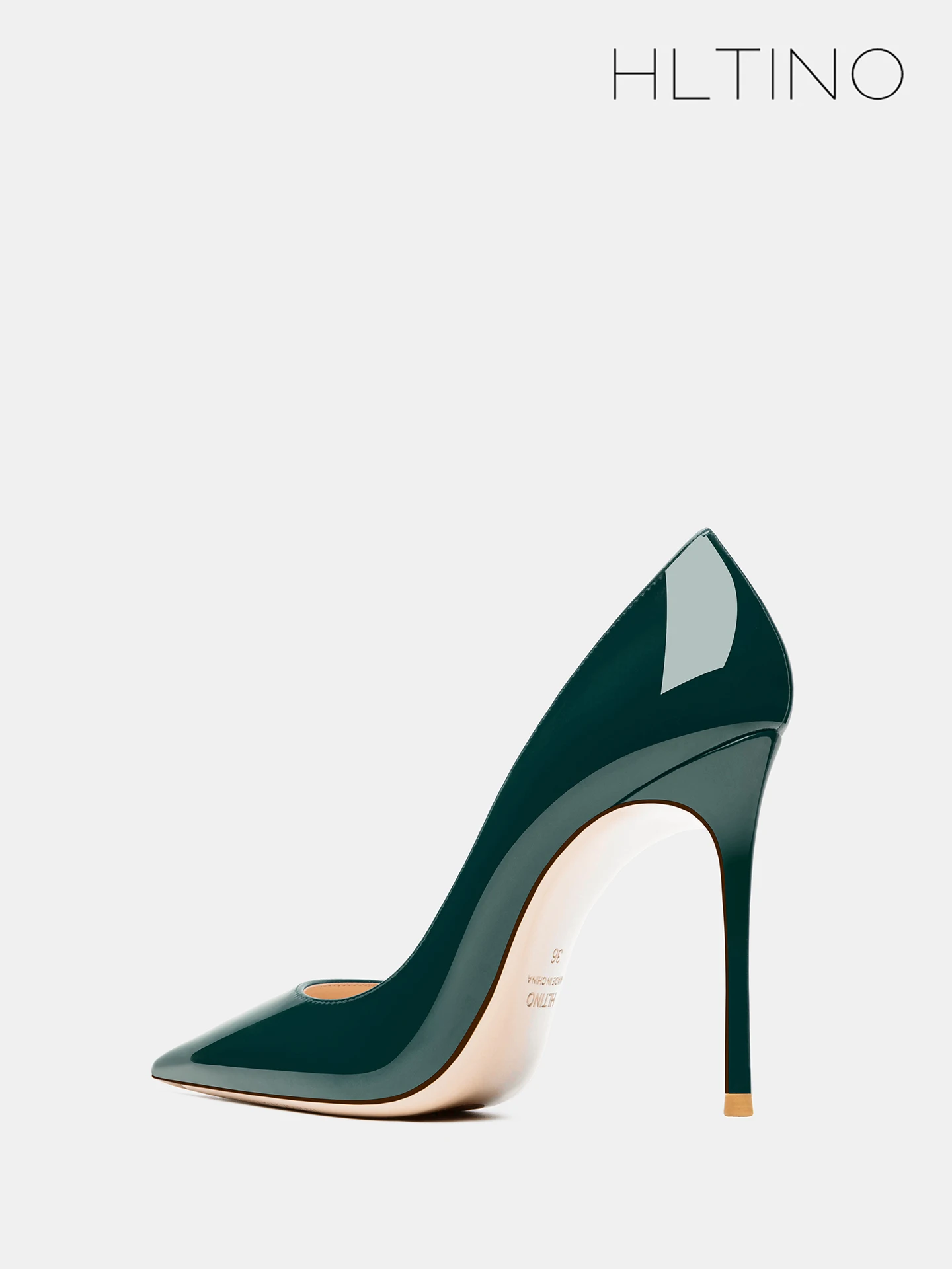 اليشم الأخضر المرأة الصيف الخريف أحذية النساء أشار تو عالية الكعب الفاخرة مصمم السيدات مضخات لفصل الربيع #4