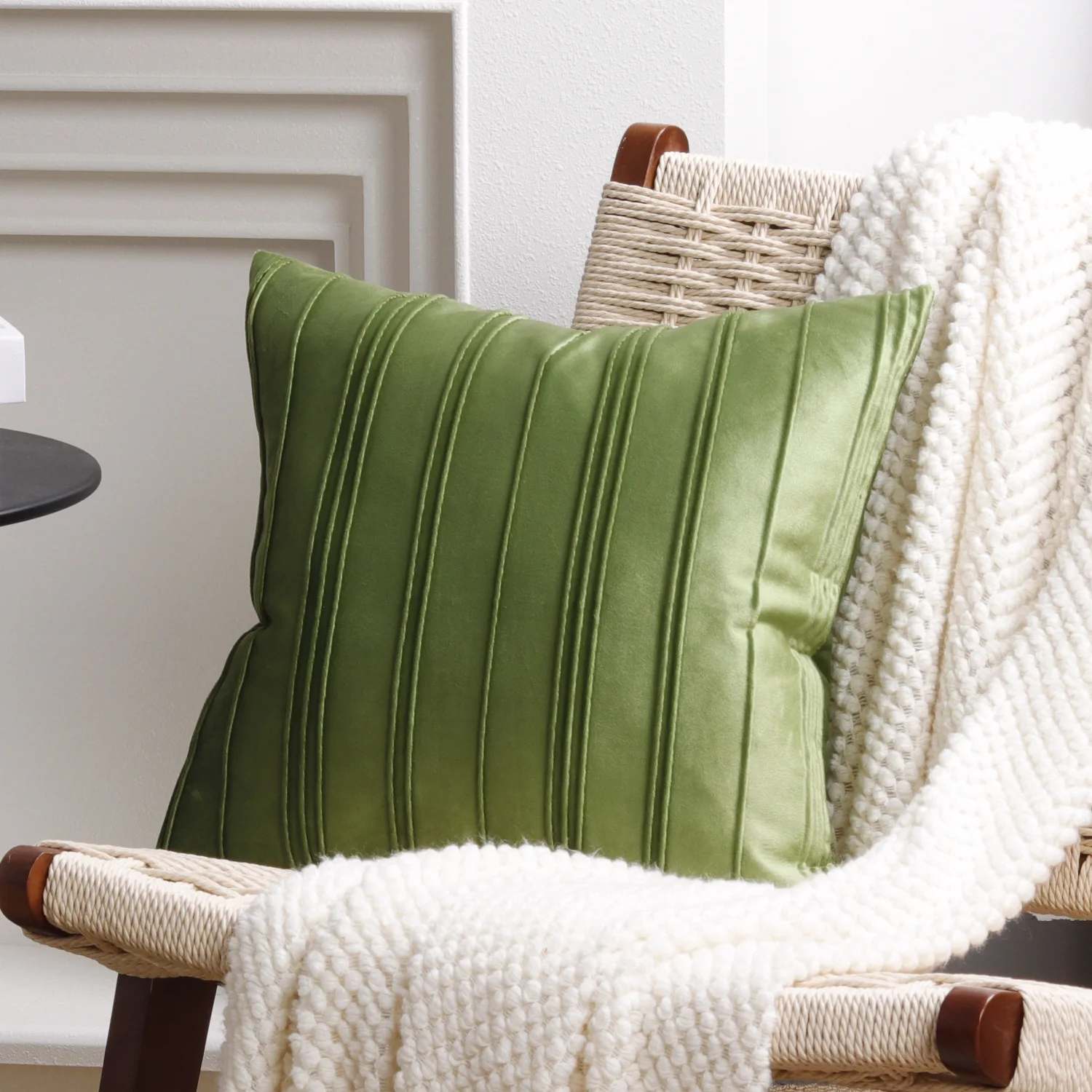 30x50cm 45x45cm Textured Velvet Cushion Case Green Throw Pillow Cover Modern Farmhouse Fall Decor Nordic Pillowcase 방석