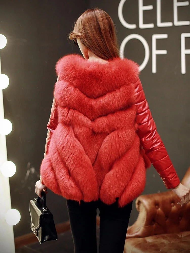 ZADORIN 3XL 겨울 패션 여성 고급 인조 모피 코트 고품질 우아한 여성용 모피 재킷 핑크 화이트 블랙 모피 오버코트