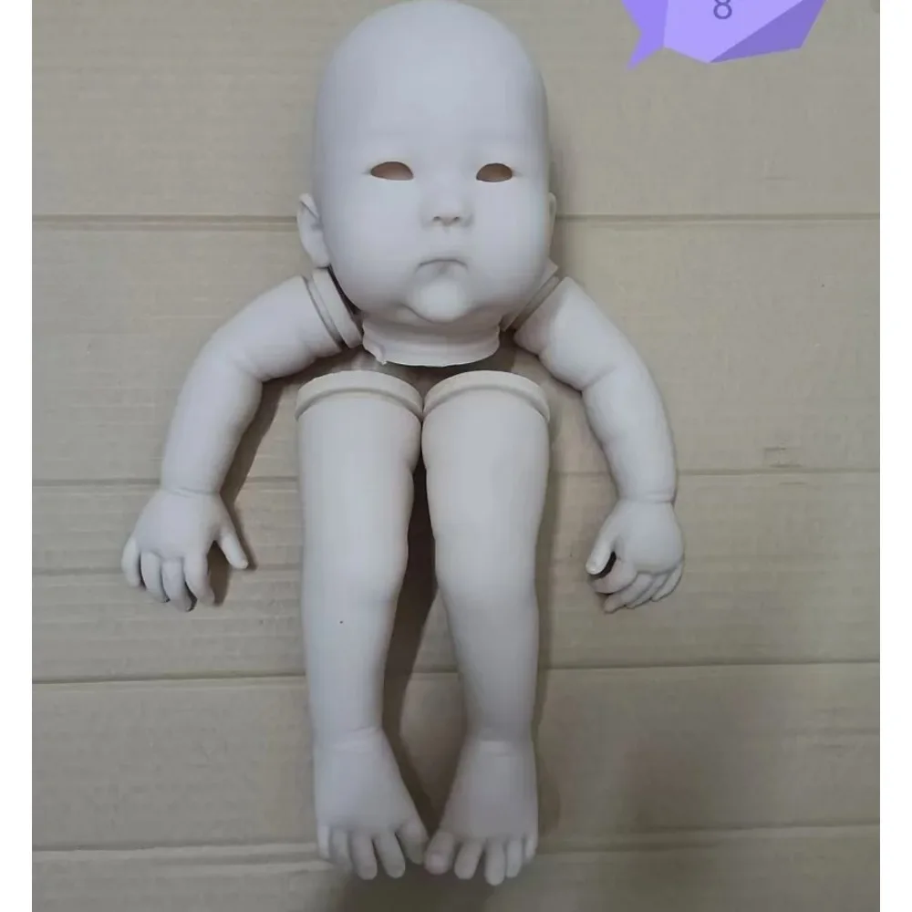 20inch Unfinished Unpainted Reborn Doll Kit An Ming Asian Cute Baby DIY Reborn Doll Parts with Body and Eyes Bebe Reborn Kit