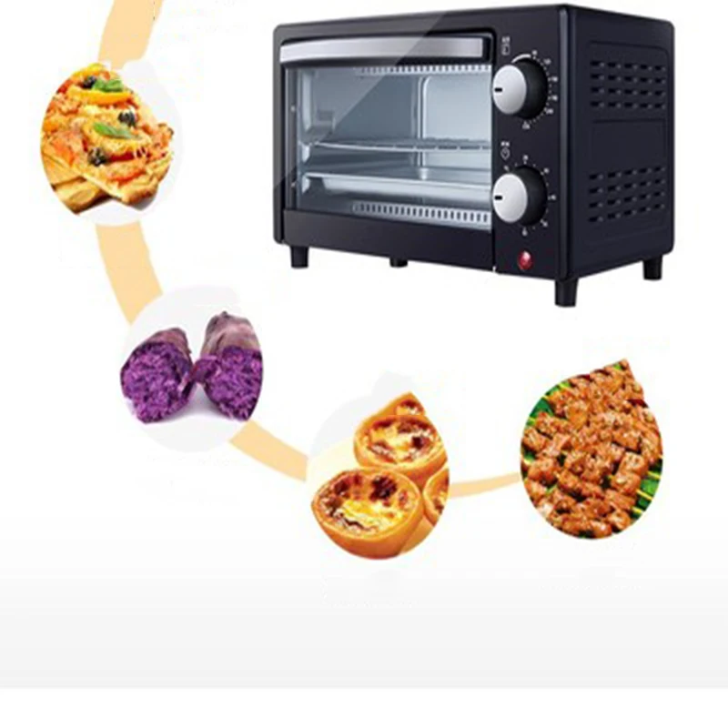 Electric Oven Multifunctional Household Electric Pizza Bread Baking Toaster Barbecue Oven with Timing Temperature Adjustment