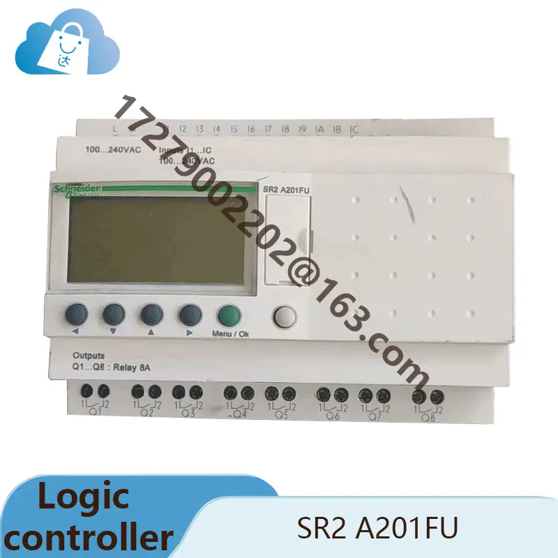 New original SR2 A201FU Zelio 16-bit logic controller with panel 24VAC voltage with 8-bit input and 8-bit relay output sr2a201fu