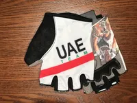 2020 UAE Team One Pair Sports Half Finger Cycling Jersey Gloves MTB Road Mountain Bike Bicycle Gel Gloves