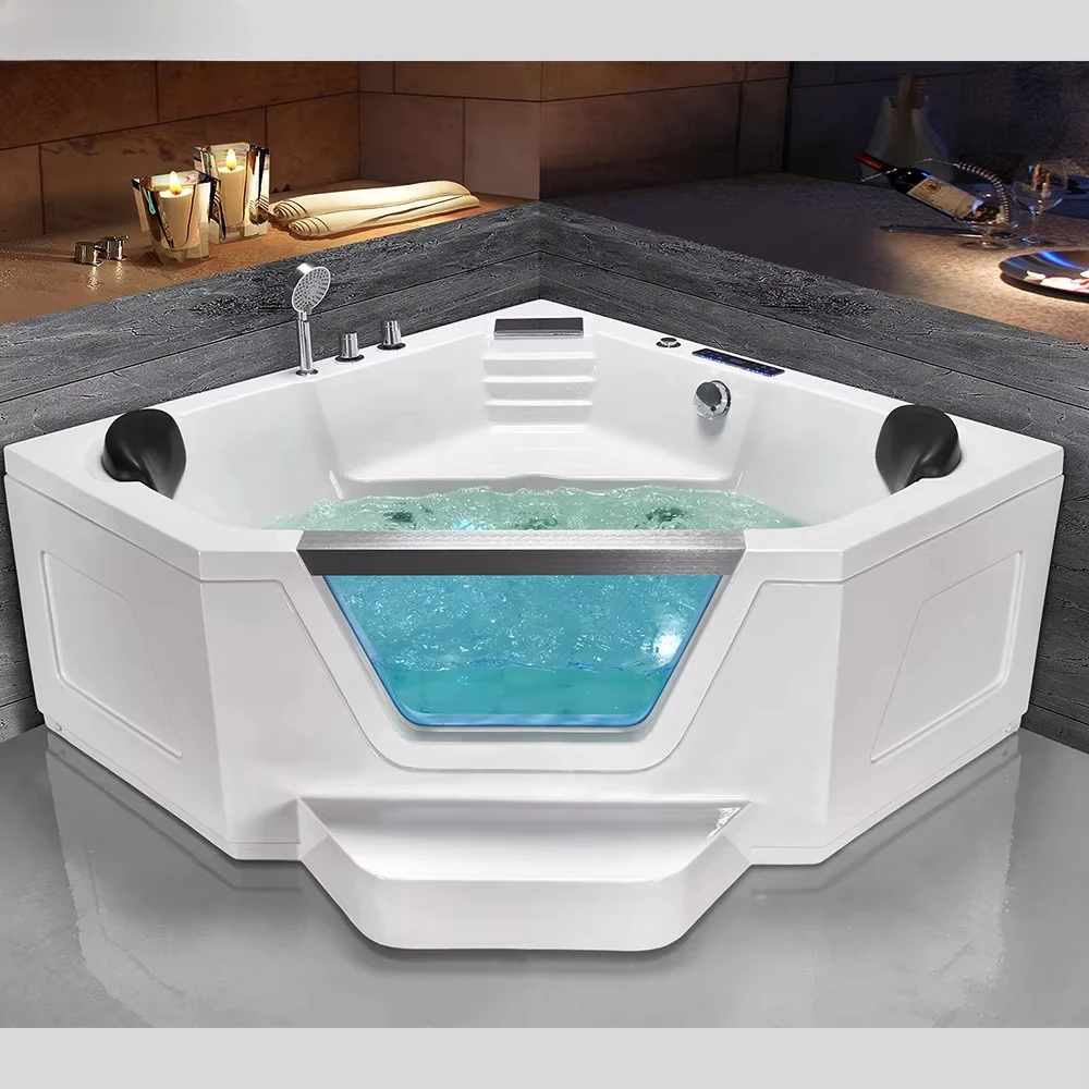 

NEW Plastic Acrylic Fiberglass Standard Small Corner Whirlpool Massage Bathtub Size For Adult
