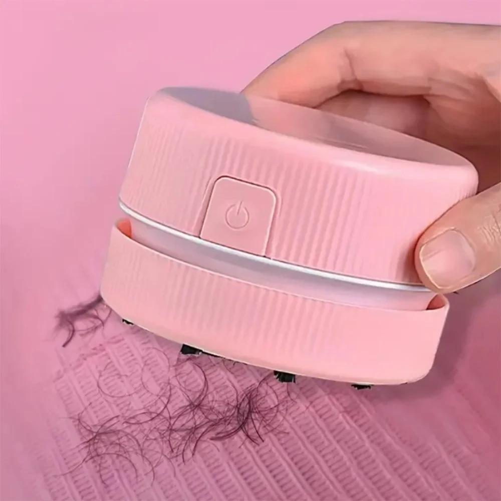 Mini Desktop Vacuum Cleaner Portable Handheld Dust Collector Battery Operated Table Sweeper for Office Home Keyboard