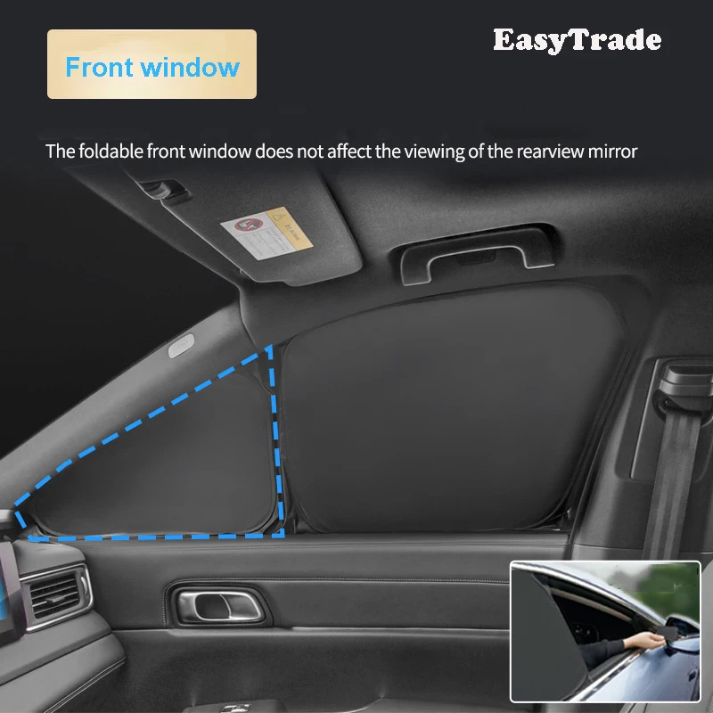 For Lixiang L7 L8 L9 2023 Car Window Frame Sunscreen Heat Insulation Curtains Front Rear Windshield Sunshade Opaque Sun Visor