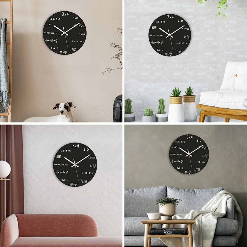 Mathematical Expressions Math Clock For Classroom Bedroom Study Room Wall Clock Maths Equation Clock Room Party Birthday Gifts