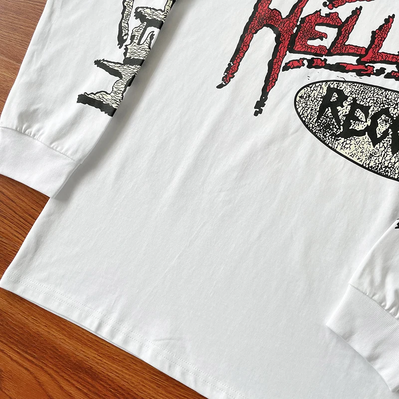 HS Recdrds Ins Same European and American Fashion Brand Cotton Long-Sleeved T-Shirt