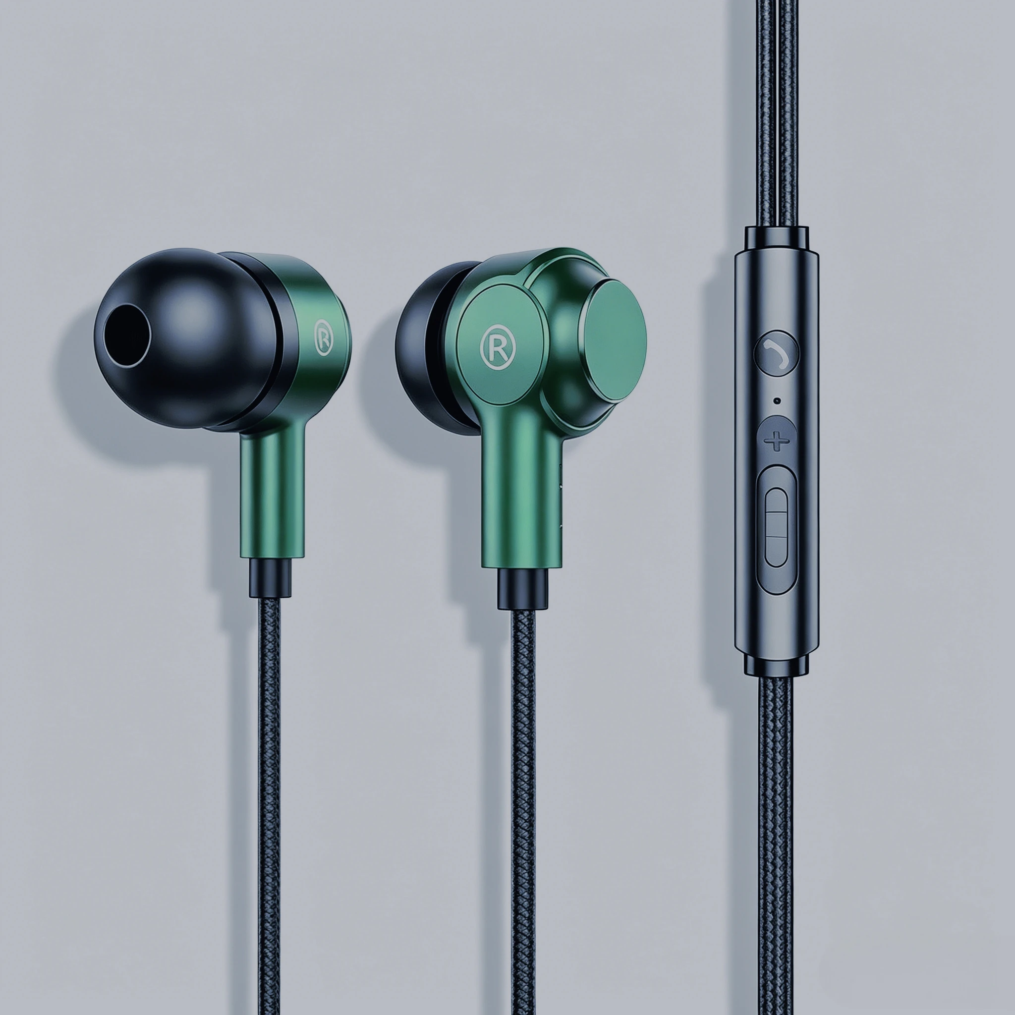Wired Gaming In-Ear Earphones with Dual 3.5mm/Type-C Plugs Hi-Fi Surround Sound Headset Equipped with Microphone