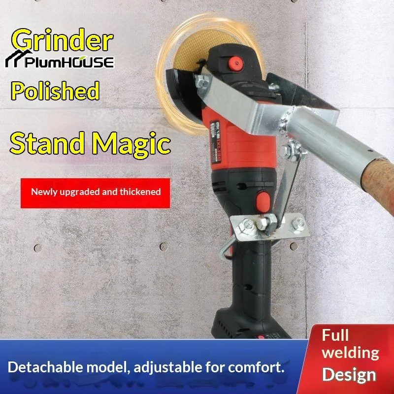 Angle Grinder Bracket With Modified Extension Rod For Standing Control, Adjustable 0-Degree Extension Handle 1PC