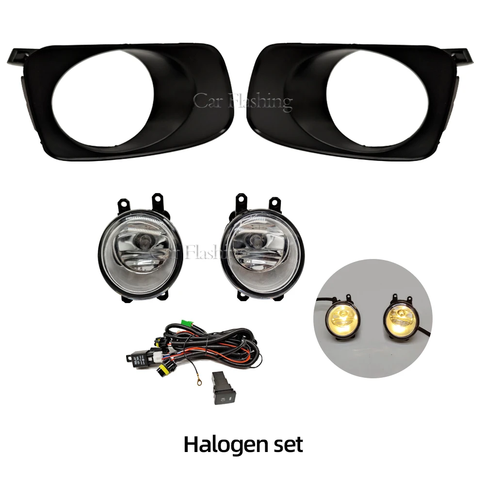 Pair Of Black Fog Light Bezel Trim Covers – Fits Toyota Corolla Axio 2007-2009 Left & Right