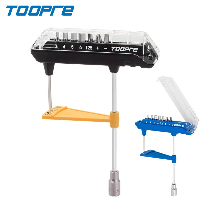 Toopre Torque Pointer Integrated Hexagonal Bicycle Maintenance  High Precision Torque Tool Box Torque Wrench Set Tl-12