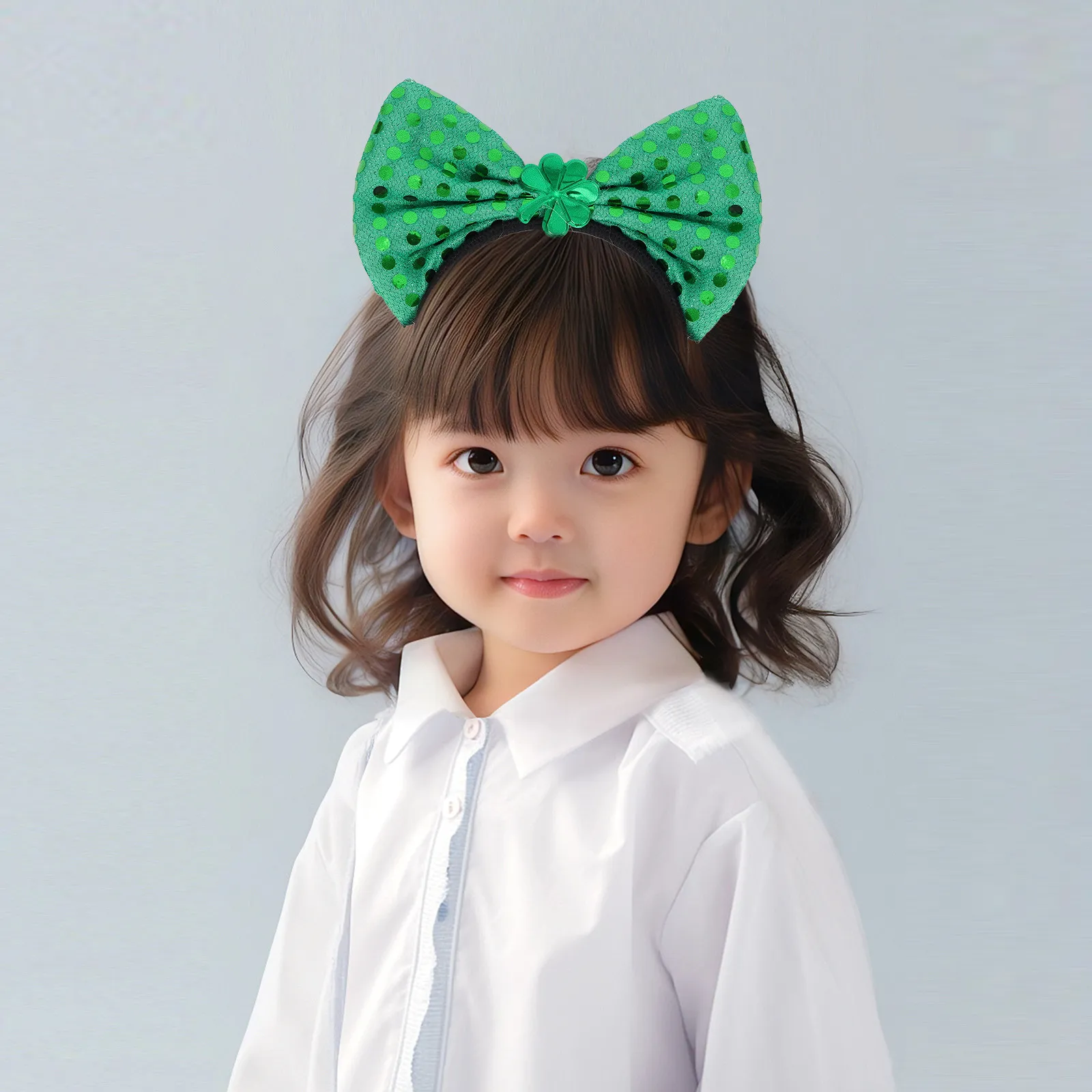 

1Set St Patrick's Day Costume Creative Kids Skirt Theme Party Photo Props Festival Hair Hoop Accessories