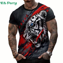 Animal Print Clothes Men Graphic T shirts Men Lion 3D Print Men's Summer T-shirts Short Sleeve Tee Animal Shirts Graphic Tee Top