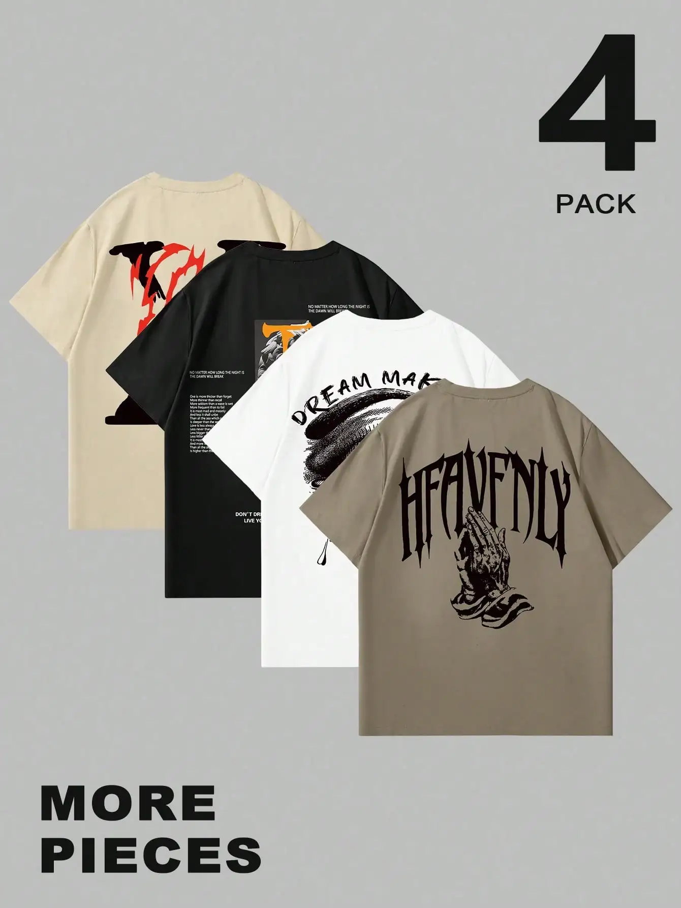 

Manfinity Homme Men Casual Graphic And Letter Graphic Print Round Neck Short Sleeve T-Shirt, Summer, For Friends