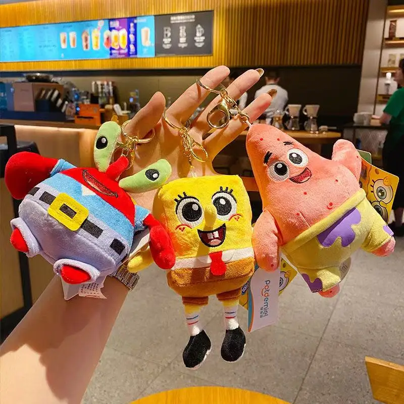 HQ Spongebob Squarepants Patrick Star Squidward Eugene H. Krabs Gary Gevulde Knuffel Hanger Sleutelhanger Kinderen Verjaardagscadeau