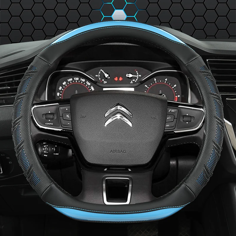 D Type Steering Wheel Cover For Citroen C3 II III 2009 - 2019 2020 C3 AIRCROSS 2017 2018 2019 2020 2021 Berlingo 3 C4 Picasso 2 view 4