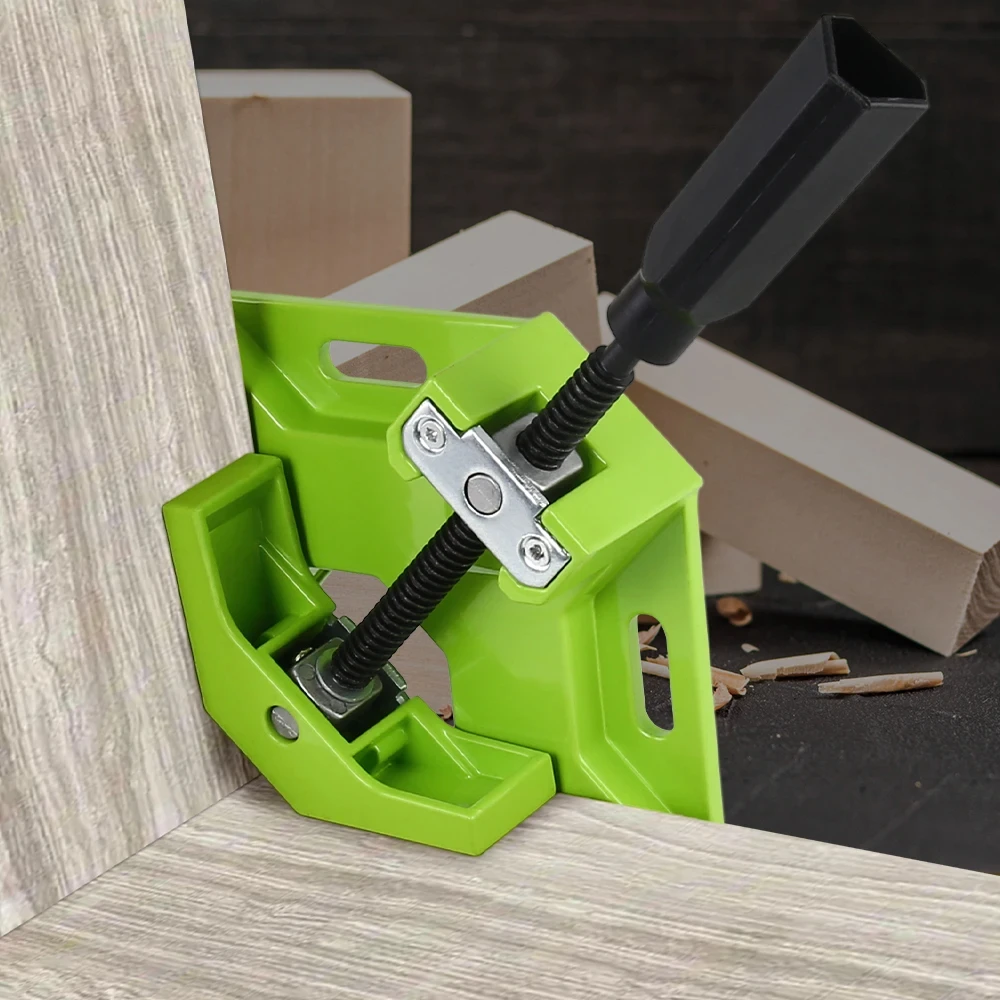 Allsome 90 Degree Right Angle Clamp Angle Clamp Woodworking Frame Clip Right Angle Folder Tool for Drilliing machineHT2912