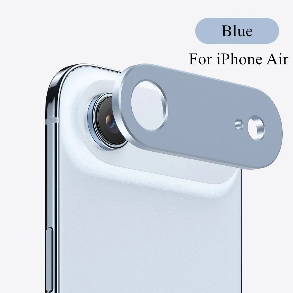 Copertura adesiva per lunetta per fotocamera in metallo per iPhone Air 17 Pellicola protettiva per obiettivo fotocamera anti-frantumazione cava in lega di alluminio