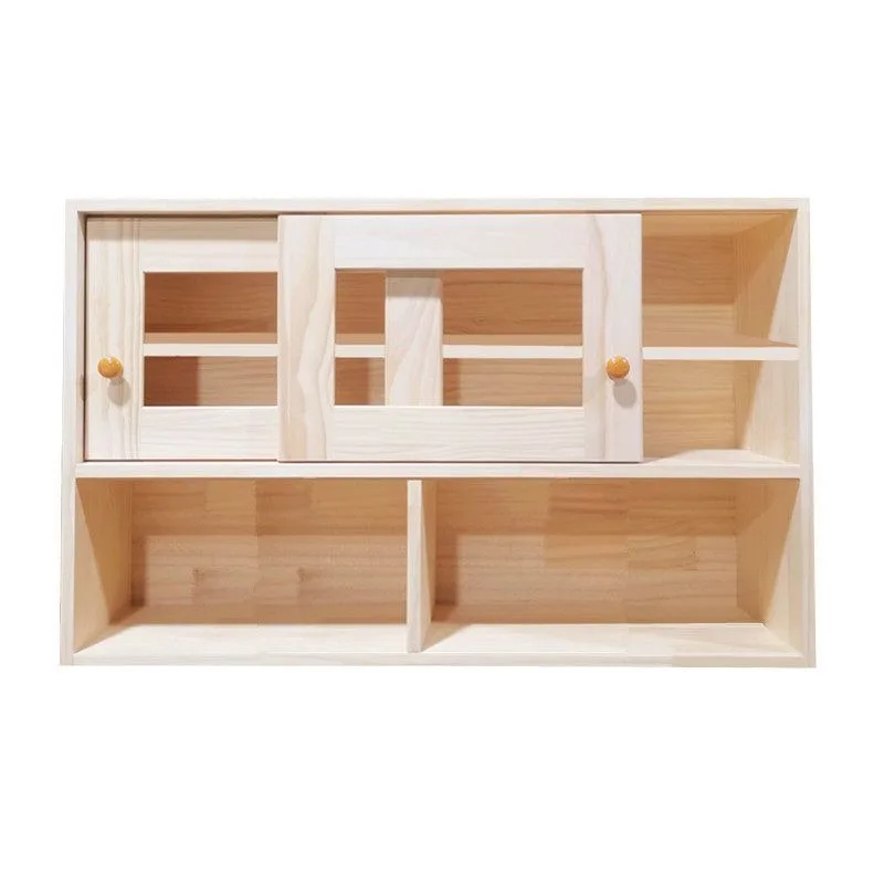 Kitchen small hanging cabinets, wall cabinets sliding doors pine solid wood glass door lockers