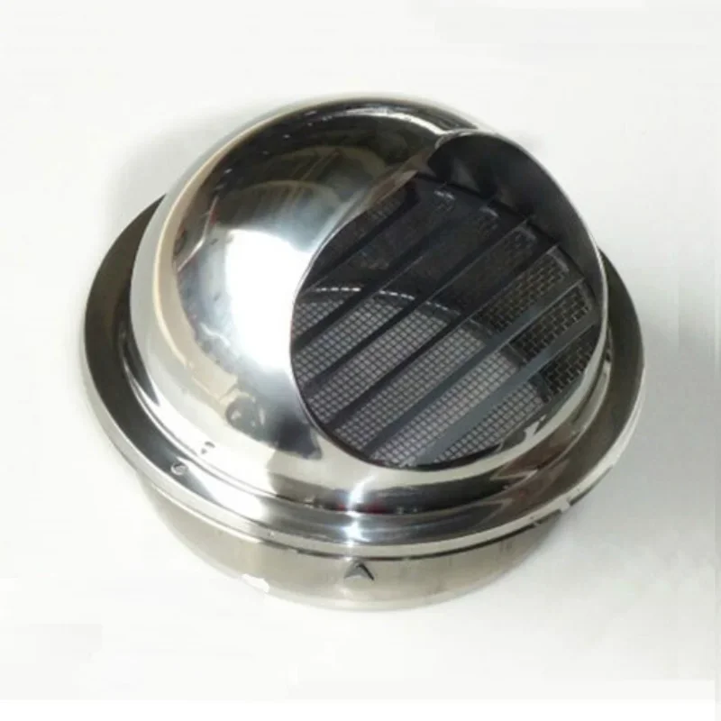 Cappa aspirante in acciaio inossidabile da 60 mm ~ 200 mm, tappo di ventilazione a parete, griglia di uscita per estrattore per bagno con becco d'aria