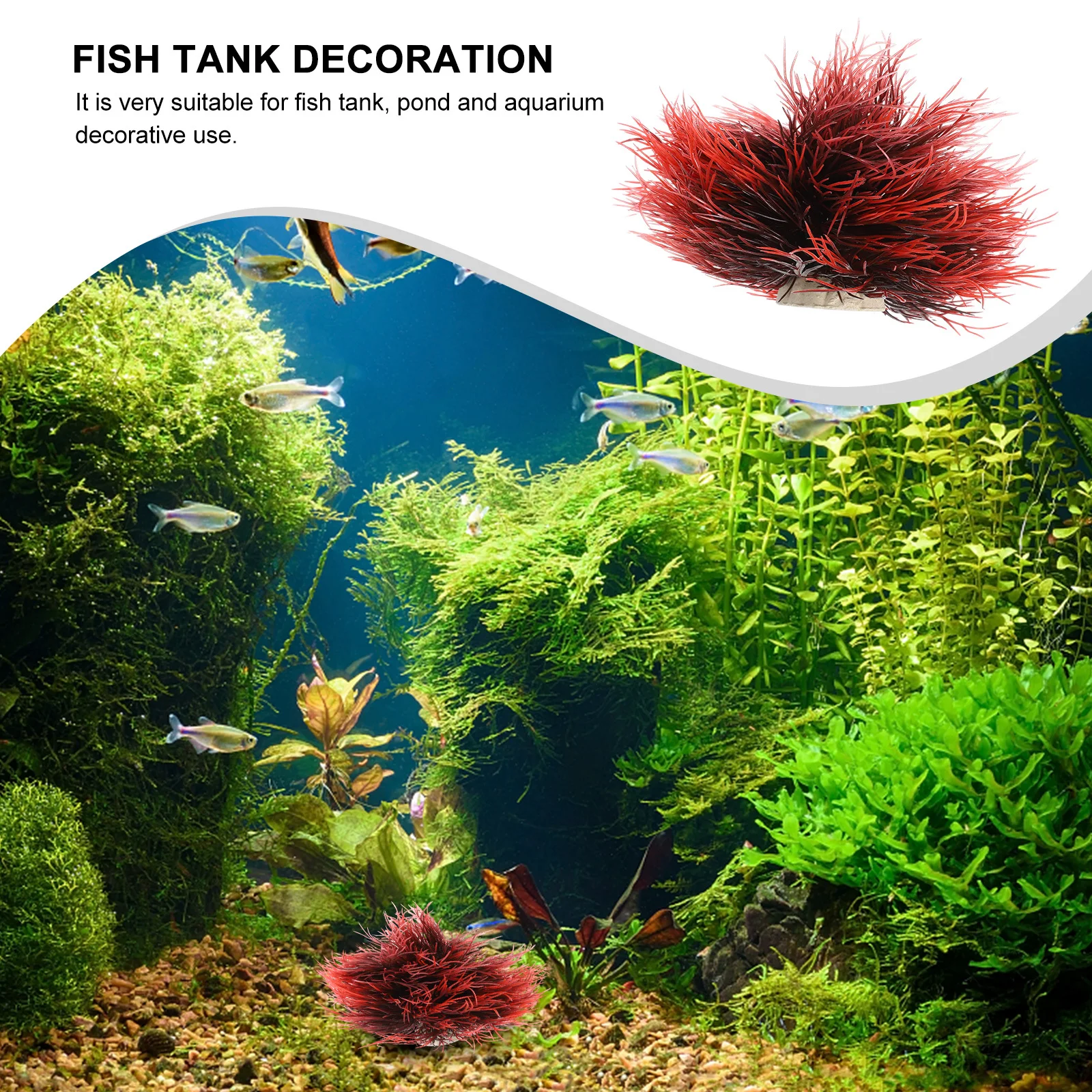 

Aquarium Plants Realistic Plastic Fish Tank Decoration Lifelike Artificial Plant Fade Resistant Wear Resistant Easy Clean