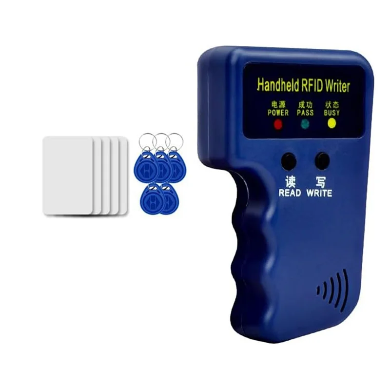 

A92Z 125Khz Proximity ID Duplicator For HID, AWID, Paradoxcards/Keyfobs, Handheld RFID Writer, 5 Writable Key Fobs