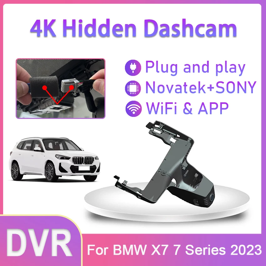 4K 2160P Wifi Car Dvr Dash Cam Camera Recorder For BMW X3 G01 for BMW X5 G05 for BMW X7 G07 for BMW 3 G20 G21 2018 - 2021 2023