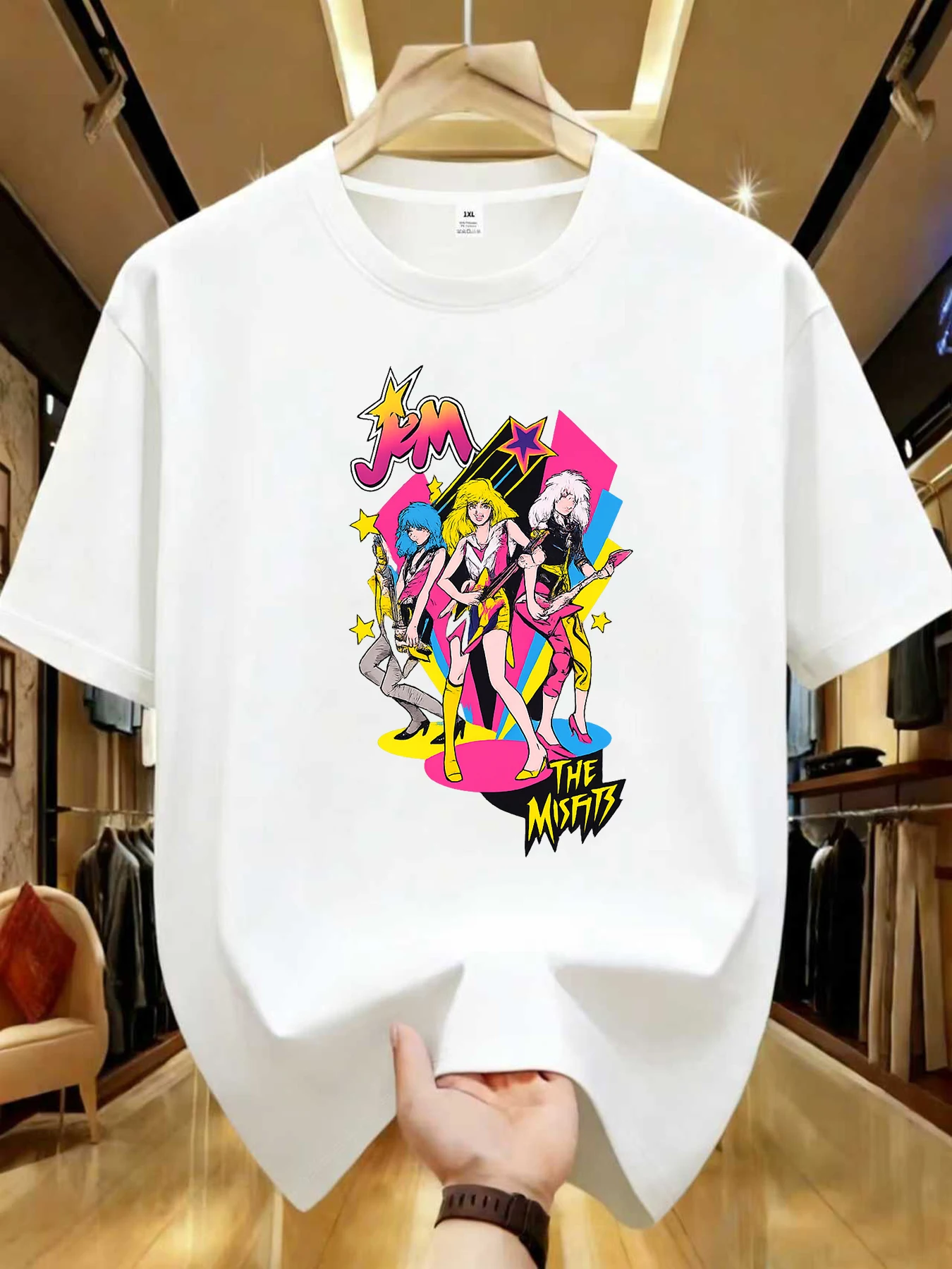 

【WZM104119】Женская футболка больших размеров с принтом, круглым вырезом, летняя, повседневная, с короткими рукавами, в уличном стиле, универсальная.