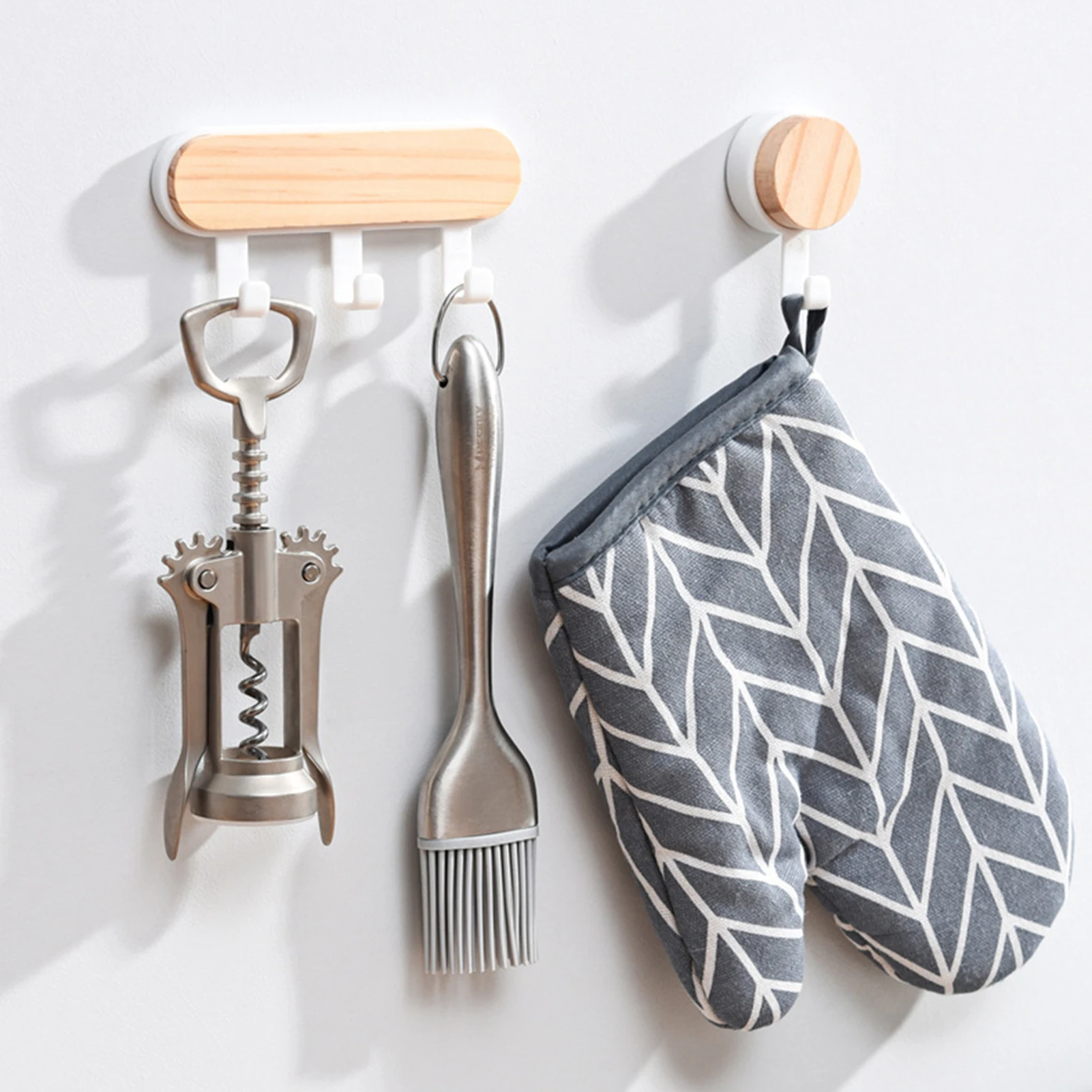

Adhesive Wall Hooks Self Adhesive Kitchen Wall Hooks Hangers for Living Room Bathroom Bedroom Kitchen