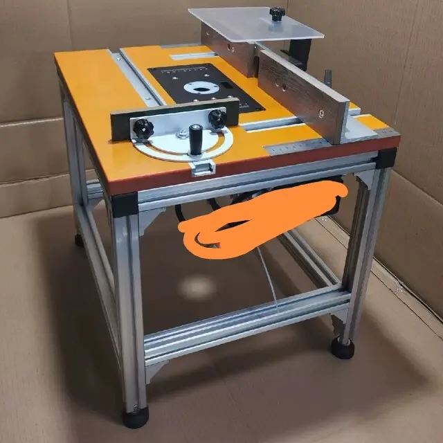 Complete Set Bakelite Milling Woodworking Bench, Woodwork Table System W/ Router Table Lifting Insert Plate, Fence, Miter Gauge