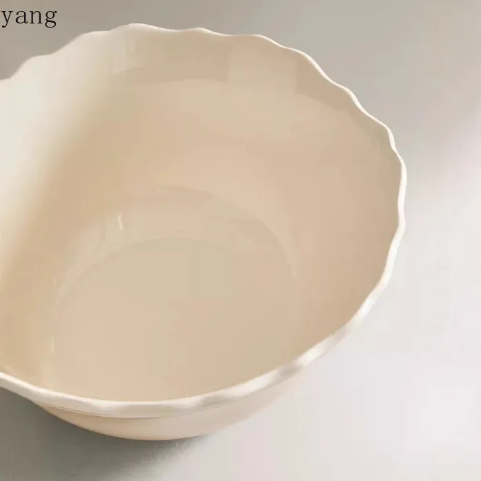 LMM Household Tableware Restaurant White Rice Bowl Simple White Porcelain Small Bowl Soup