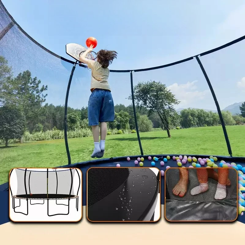 Round Bounce Bed for Home Use, Children's Indoor, Adult, Outdoor, Large, Trampoline with Protective Net, Stall, Square