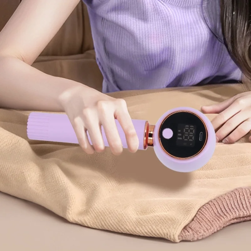 

Бритва для ткани, перезаряжаемая от USB, 6 лезвий, светодиодный цифровой дисплей, 2 в 1, ролик для удаления ворса ткани для свитера, куртки, твидового пальто