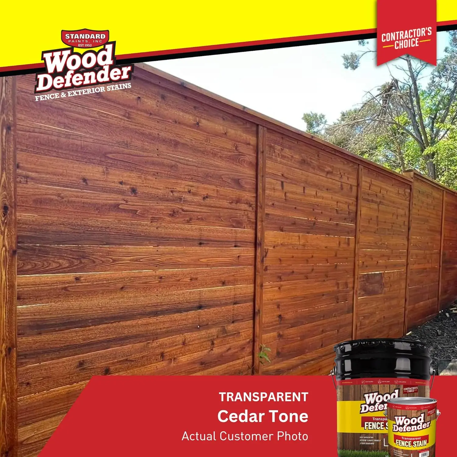 Nsparent pagar noda Cedar Tone 5-galon
