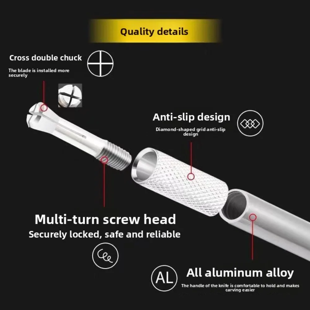 1/5 Pcs Sculpting Craft Tools Non-Slip Metal Carving Pen Kit for Art Seal Cutting Stationery Use DIY Hobby Handmade Projects view 5
