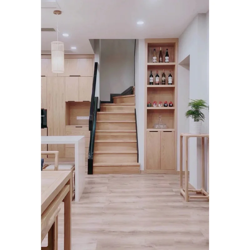 custom.Modern Home Style Industrial Design Duplex Floating Staircase Durable Metal Wood Steps Residential Use