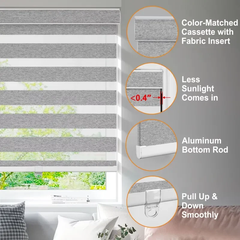 Alexa Zigbee Compatible Smart Blinds Electric UV Blackout Curtains Bedroom Hot Sale