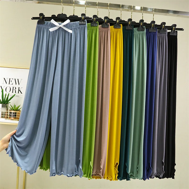 بنطال ذو قصة أرجل واسعة Inbeige للمرأة الخريف المرقعة سمكا حك الحضرية العطاء فحص الزنانير الطيات مضلع الطبقات دافئ يتدفقون Ins #5