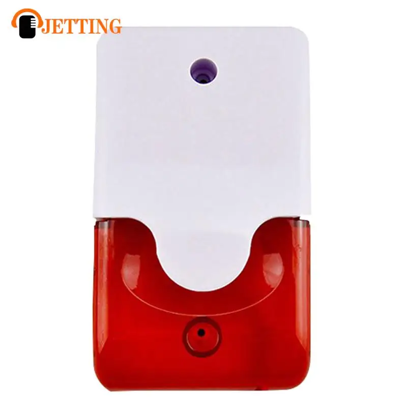 Wired Strobe Siren Durable 12V Sound Alarm Flashing Light Strobe Siren Red Light Sound Siren Wireless Home Security Alarm